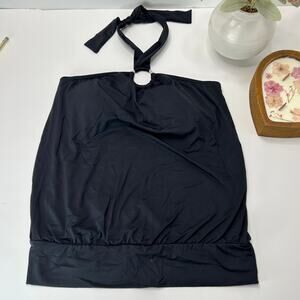 Michael Michael Kors Persimmon Cruise Swimsuit Tankini Top Black Women Small NWT